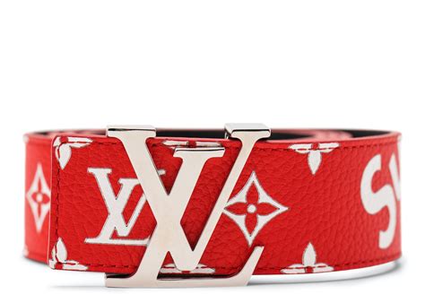 louis vuitton x supreme initiales belt retail|Louis Vuitton supreme red belt.